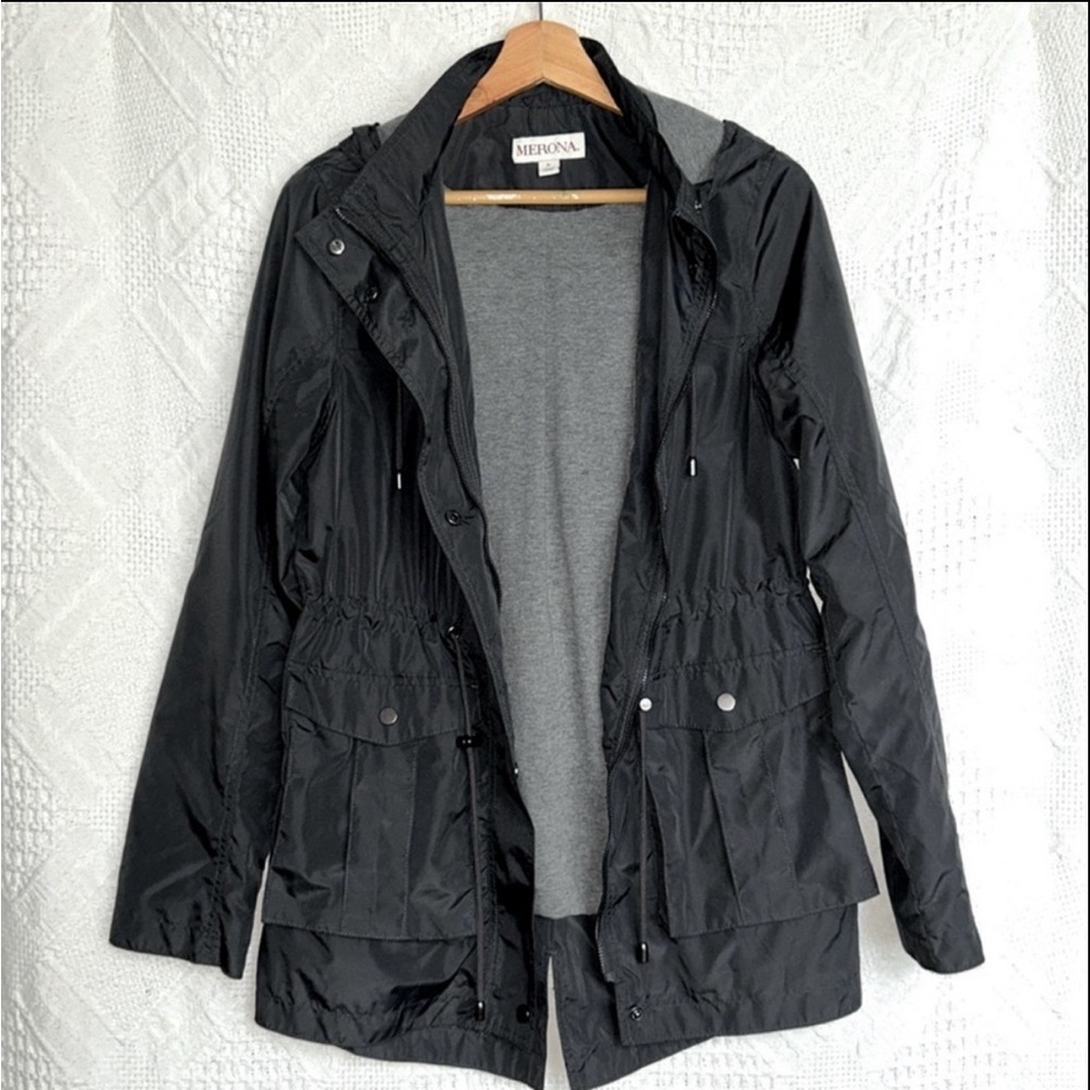 Merona Women's Dark Gray Utility Jacket. Light gray lining. Great shape. Size S